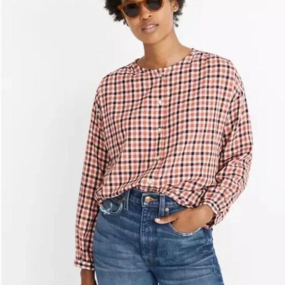 Madewell Meadow Shirt in Check. Size Large. Excellent Condition. - Picture 1 of 7